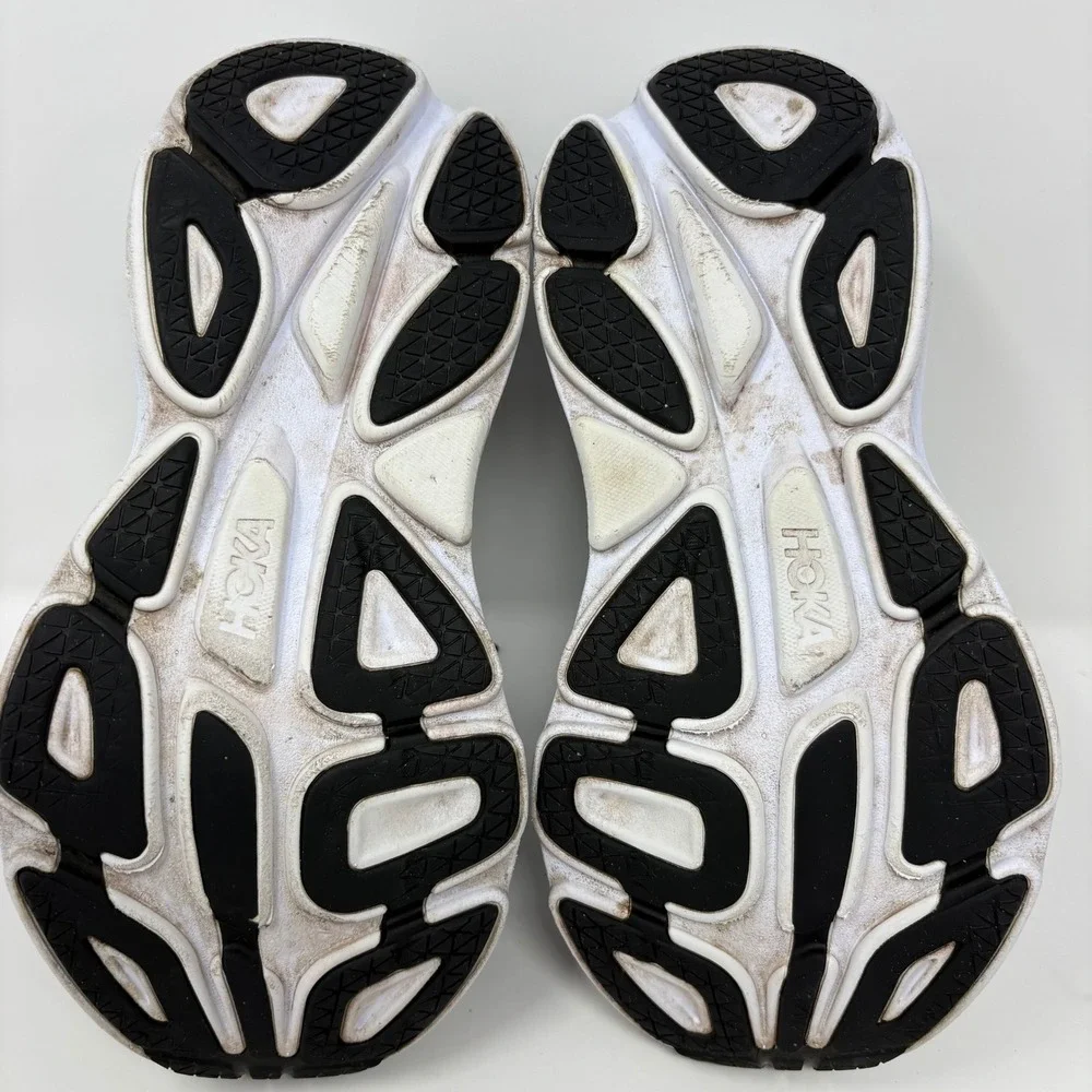 Hoka Bondi 8 Women's Size 7 Black White Running Shoes (1127952 BWHT)